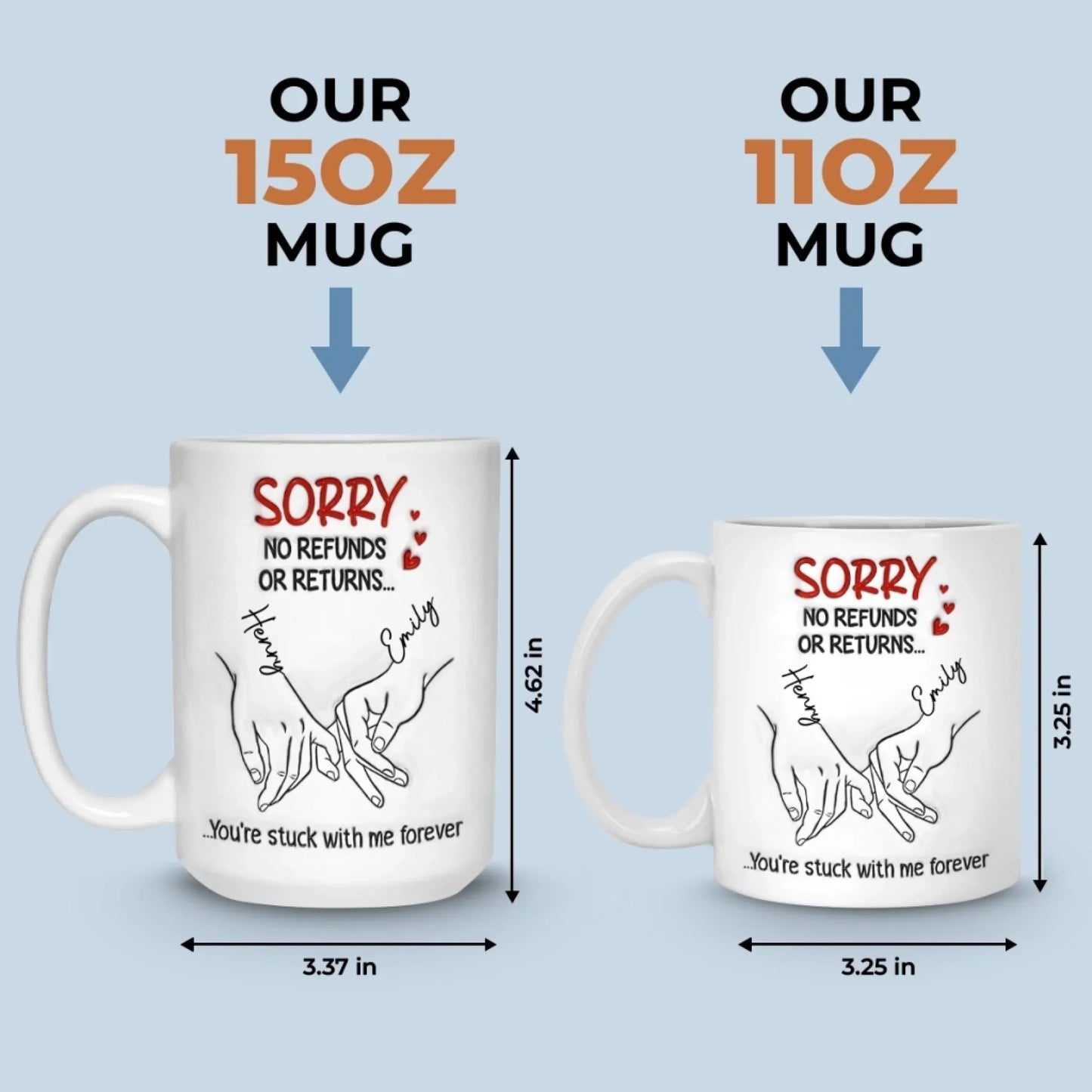 Custom 3D Inflated Effect Printed Mug - Personalized Anniversary Wedding Gifts For Husband And Wife, Him And Her - Still In Love