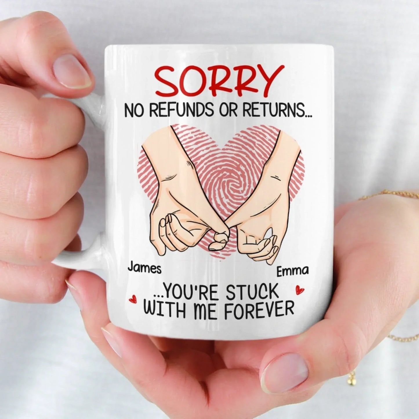Custom Mug - Personalized Anniversary Wedding Gifts For Husband And Wife, Him And Her - My Forever Person