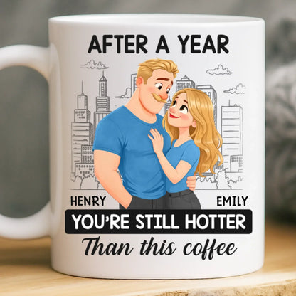 Custom Mug - Personalized Anniversary Wedding Gifts For Husband And Wife, Him And Her - Side By Side Feels Easy