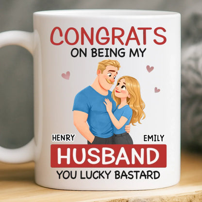 Custom Mug - Personalized Anniversary Wedding Gifts For Husband And Wife, Him And Her - Once Upon A Lifetime