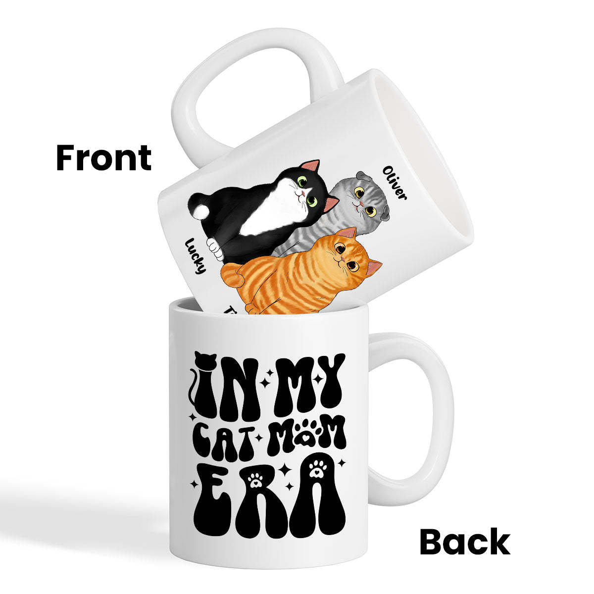 In My Cat Mom Era Fluffy Cats Gift For Cat Mom Cat Lover Personalized Mug