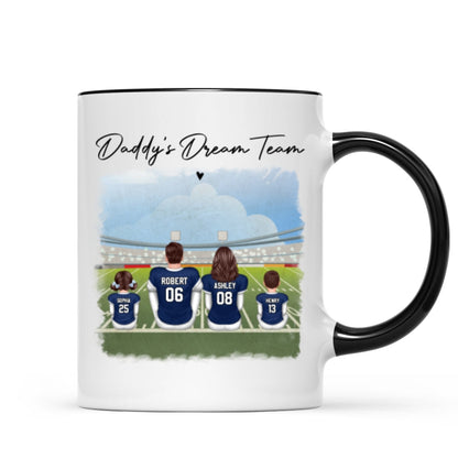 American Football Dad Team Family Personalized Mug