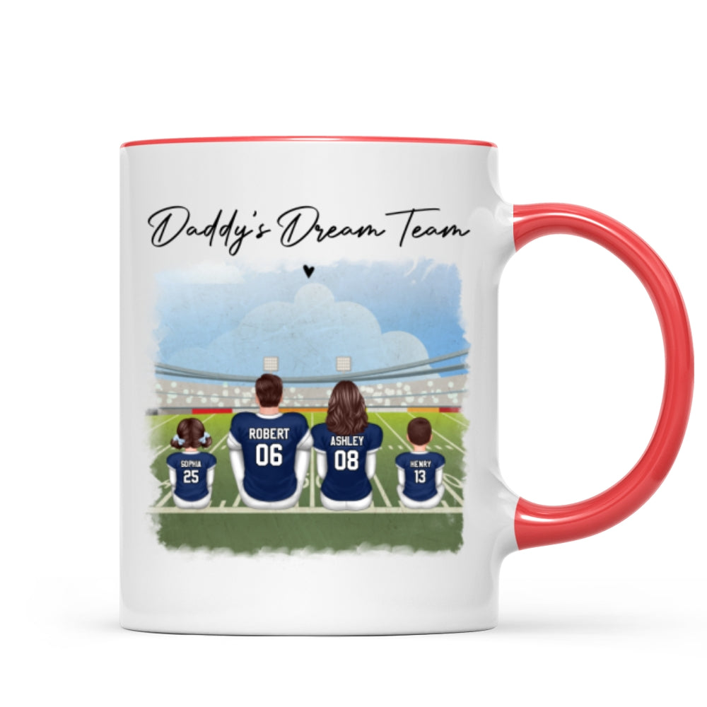 American Football Dad Team Family Personalized Mug