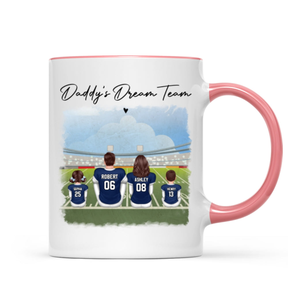 American Football Dad Team Family Personalized Mug