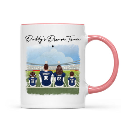 American Football Dad Team Family Personalized Mug