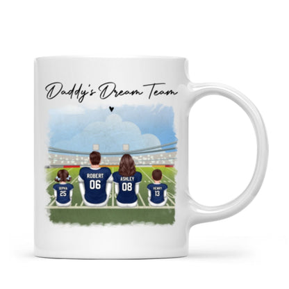 American Football Dad Team Family Personalized Mug