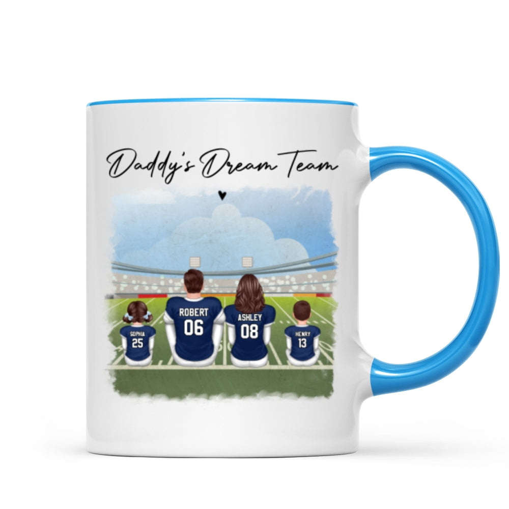American Football Dad Team Family Personalized Mug