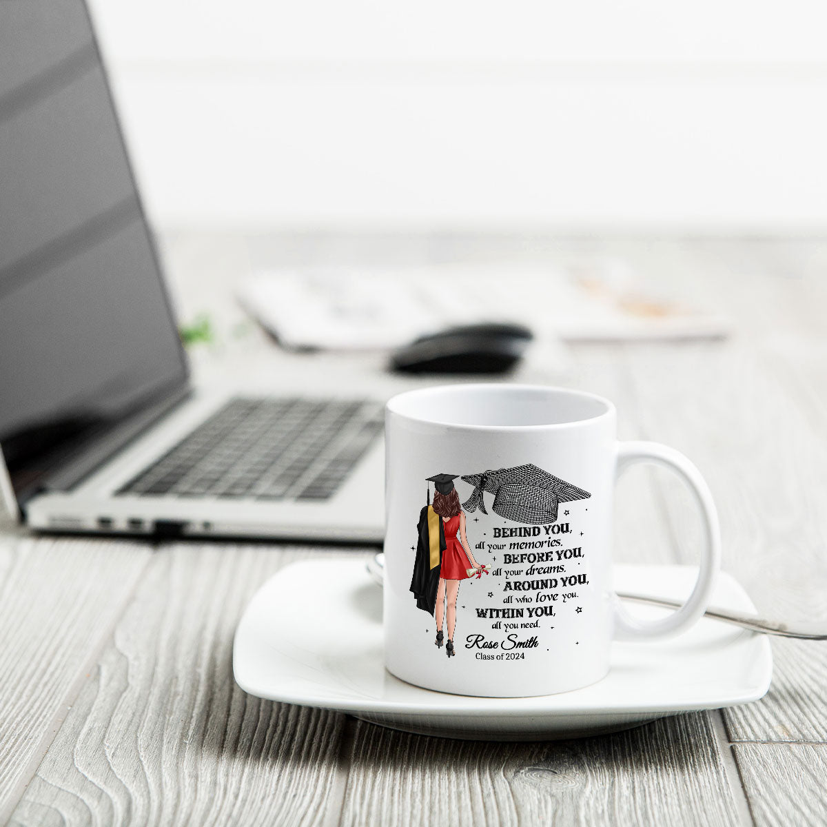 Behind You All Your Memories Graduation Gift Personalized Mug
