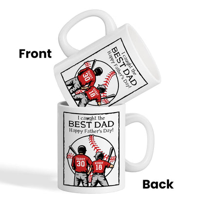 Happy Father's Day Baseball Dad Personalized Mug