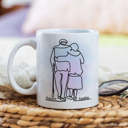 It Turns Out I Like You More Than I Originally Planned, Old Couple White Mug