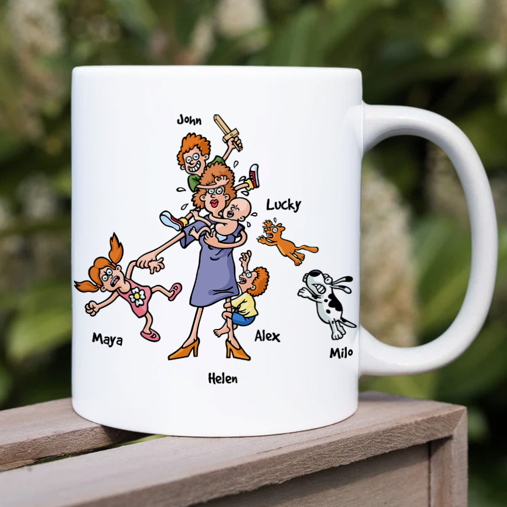 If Evolution Really Works, Gift For Mom, Personalized Mug, Mom And Kids Mug, Mother's Day Gift