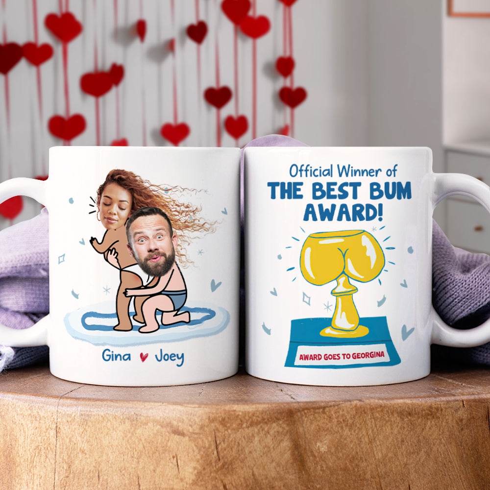 Official Winner Of The Best Bum Award, Couple Gift, Personalized Mug, Naughty Couple Mug