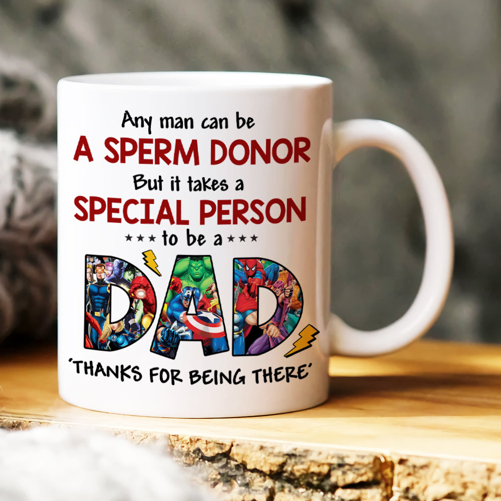 A Sperm Dad Family Gift Mug Funny White Mug