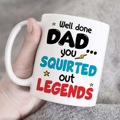 Well Done Dad, Gift For Dad, Personalized Mug, Super Sperm Kids Coffee Mug 04HUHN100423