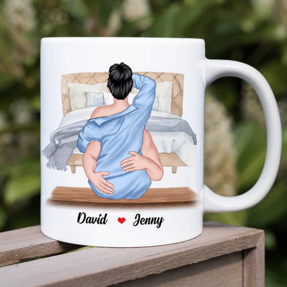 Don't Be Afraid To Sit On My Face If I Die I Die Happy, Couple Make Love White Mug