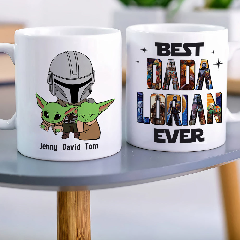 Best Dada Lorian Ever Gift 03QHTN120523 White Star Family Mug