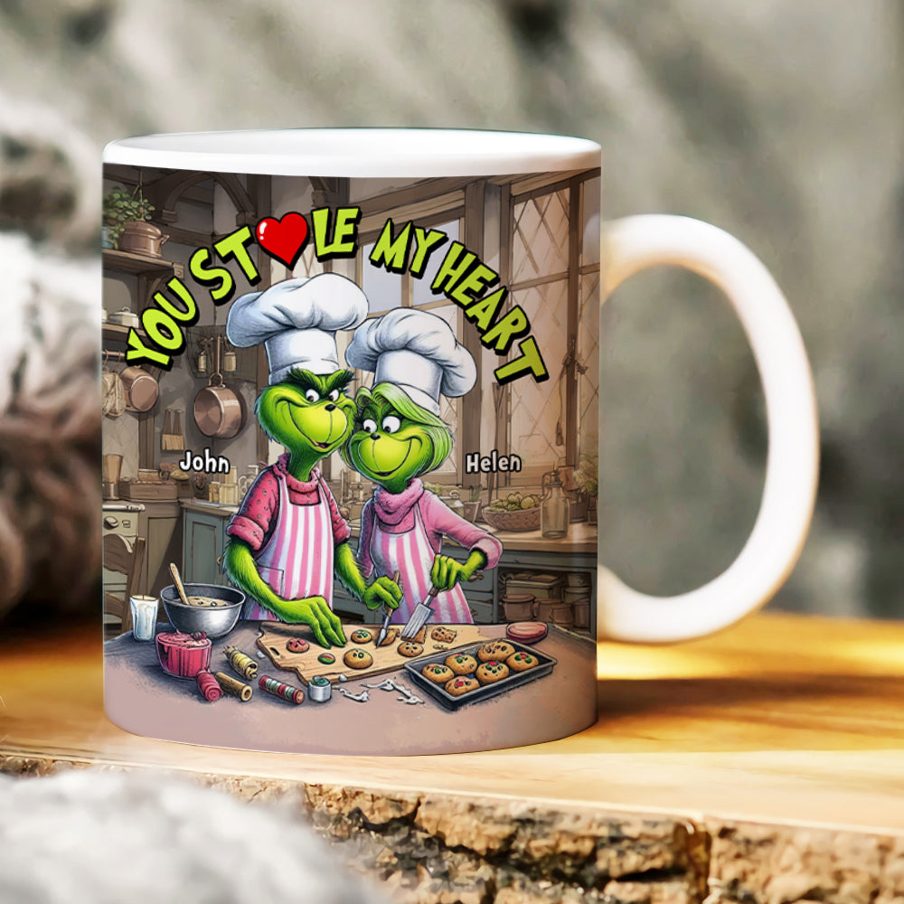 Couple You Stole My Heart 05huhn121223 Personalized White Edge-to-edge mug
