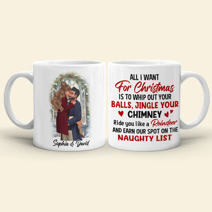 Earn Our Spot On The Naughty List, Personalized Coffee Mug, Gift For Couple