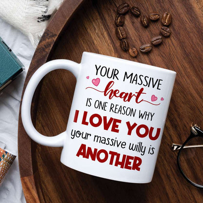 Your Massive Heart Is One Reason Why I Love You Personalized Couple Mug, Gift For Couple