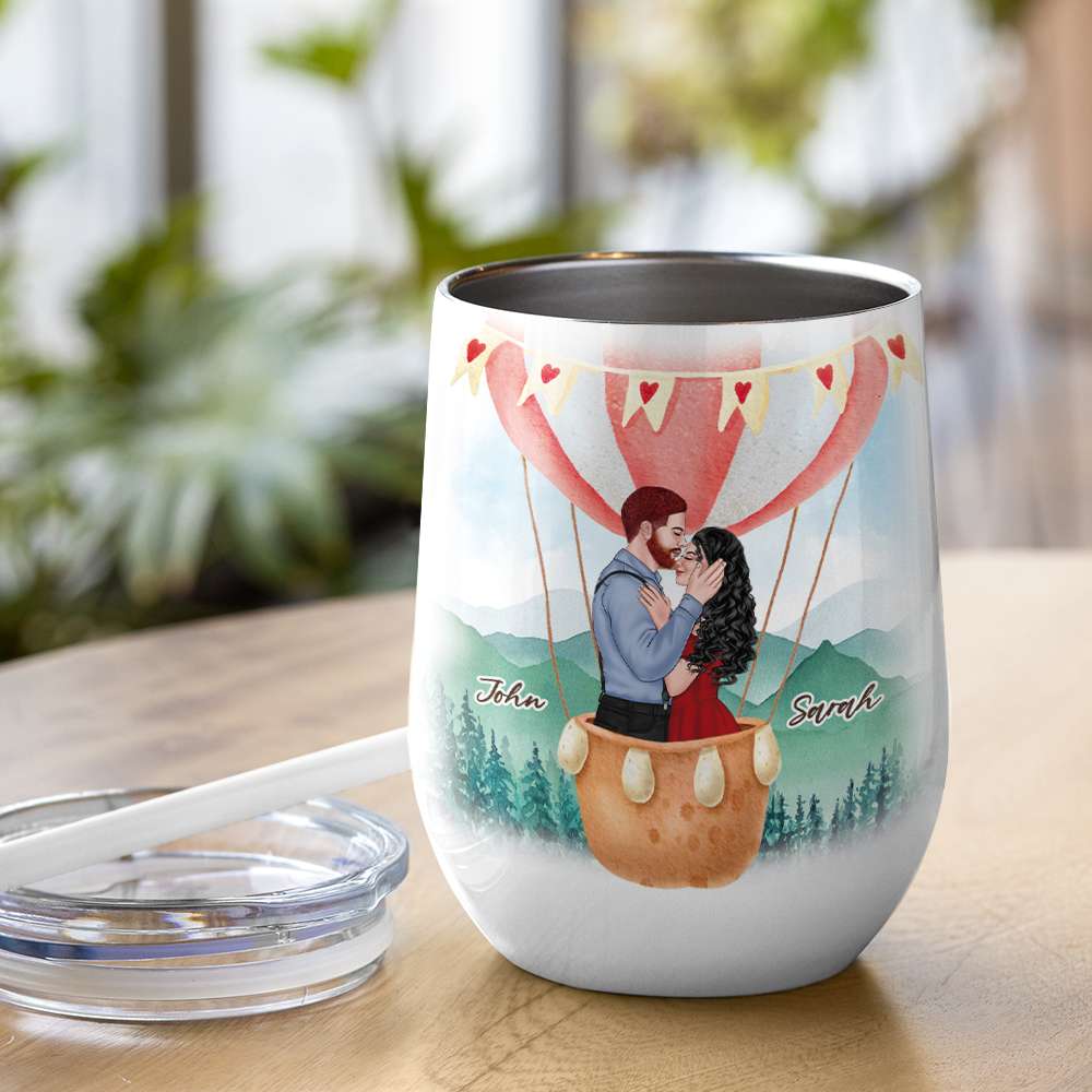 Anything Is Possible, Gift For Couple, Personalized Tumbler, Couple Kissing Tumbler, Anniversary Gift
