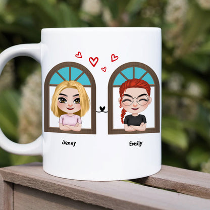 I Wish You Lived Next Door, Gift For Friends, Personalized Mug, Bestie Coffee Mug, Best Friends Gift