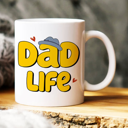 Dad Life, Gift For Dad, Personalized Mug, Dad And Kid Mug, Father's Day Gift 05DNHN050523