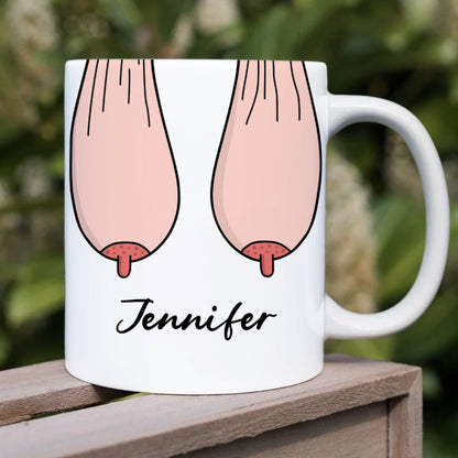 Thank You For Ruining Your Boobs, Gift For Mom, Personalized Mug, Saggy Boobs Mug, Mother's Day Gift