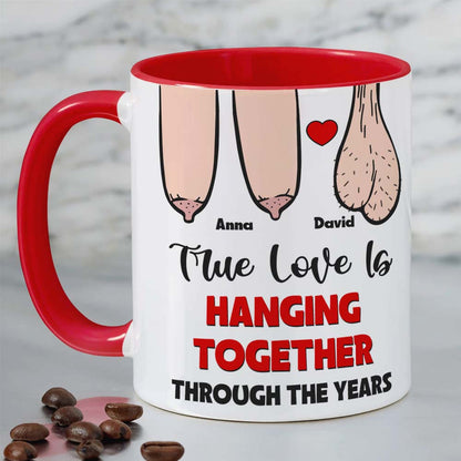 True Love Is Hanging Together Though The Years, Personalized Edge To Edge Mug, Wine Tumbler, Accent Mug