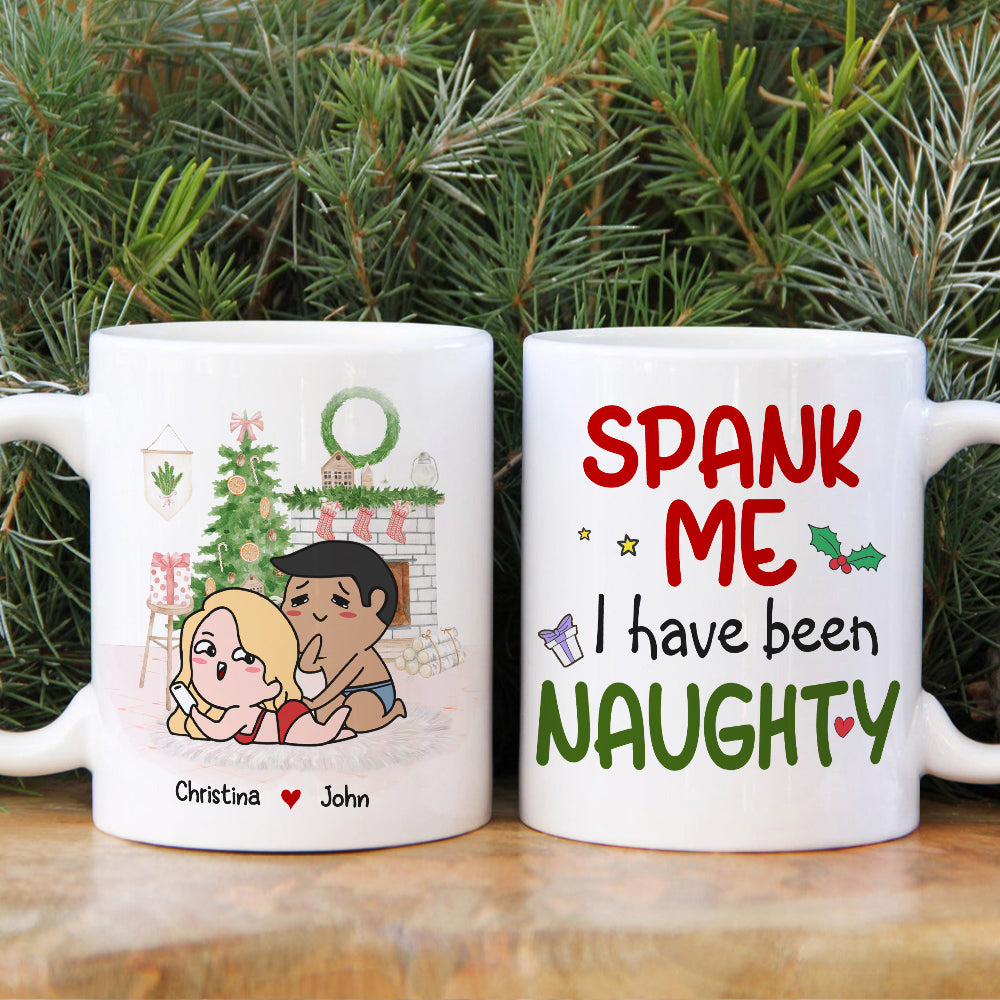 Spank Me, Couple Gift, Personalized Mug, Naughty Couple Mug, Christmas Gift
