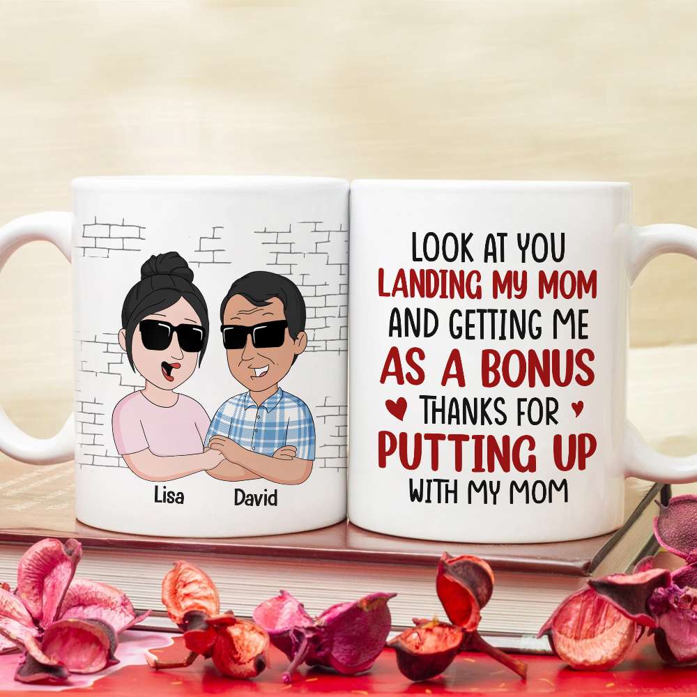 Look At You Landing My Mom, Personalized Mug 02natn310523hh