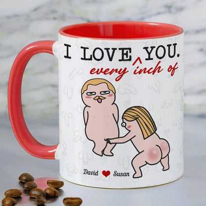 I Love Every Inch Of You, Gift For Couple, Personalized Tumbler, Funny Couple Tumbler, Anniversary Gift