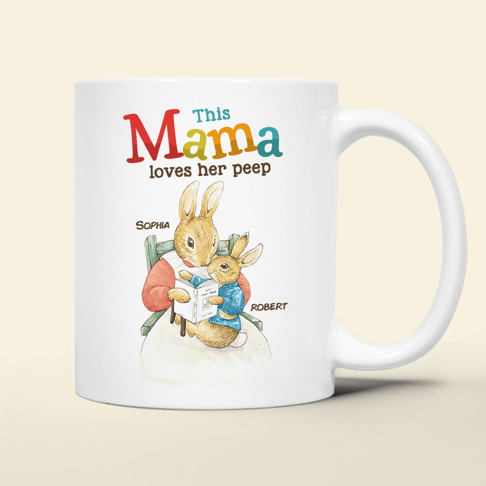 Personalized Gifts For Mom Coffee Mug This Mama Loves Her Peep 03HUDT220224