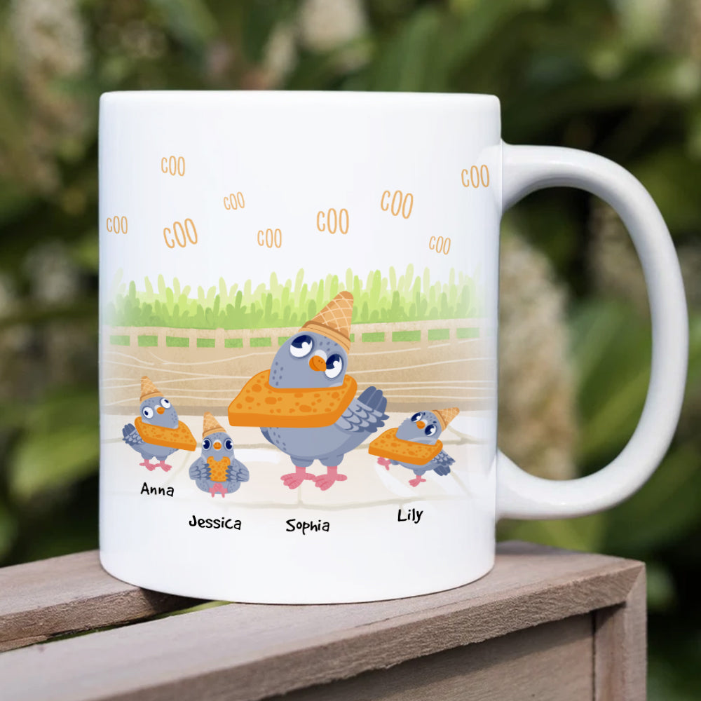 The Coo-coo-coolest Mom Ever, Gift For Mom, Personalized Mug, Pigeon Bird Mug, Mother's Day Gift