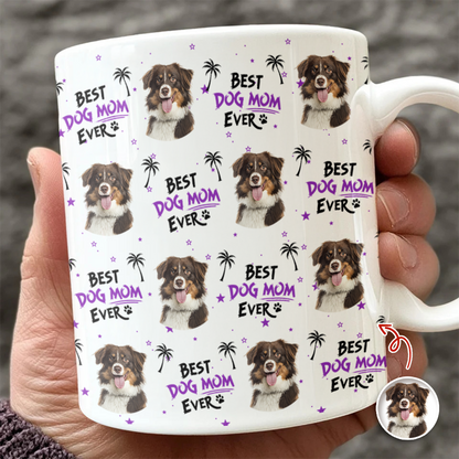 Custom Photo Best Cat Dad, Dog Mom Ever Personalized Mug CH07 910660