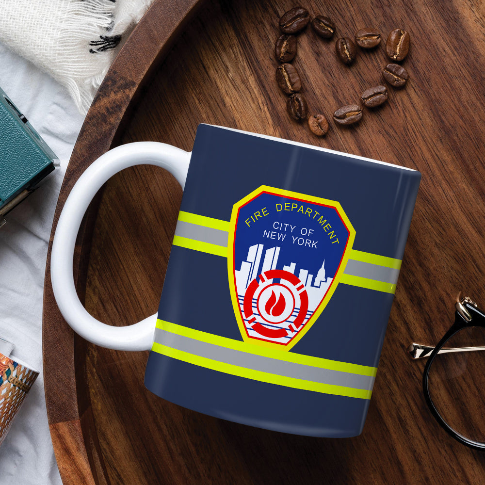 Custom Fire Department Logo Mug - Personalized Firefighter Mug