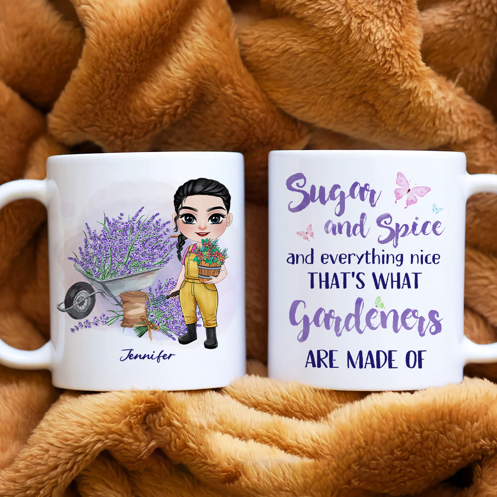 Sugar And Spice, Personalized Mug, Gift For Gardening