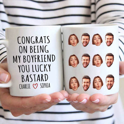 Funny Couple Custom Face Photo Personalized Mug