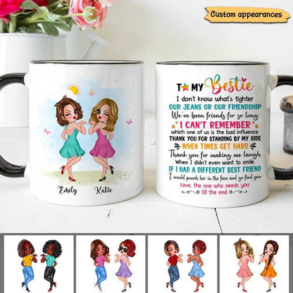 Besties Don't Know What's Tighter Best Friend Gift Personalized Mug