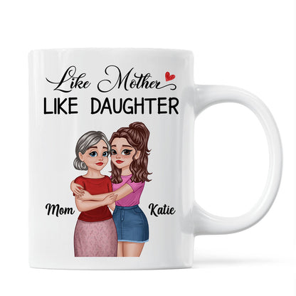 The Love Between Mother Daughter Hugging Cartoon Personalized Mug