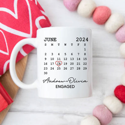 Personalized Mr Mrs Coffee Mug, Marriage Proposal Personalized Engagement Gift for him, Gift for her