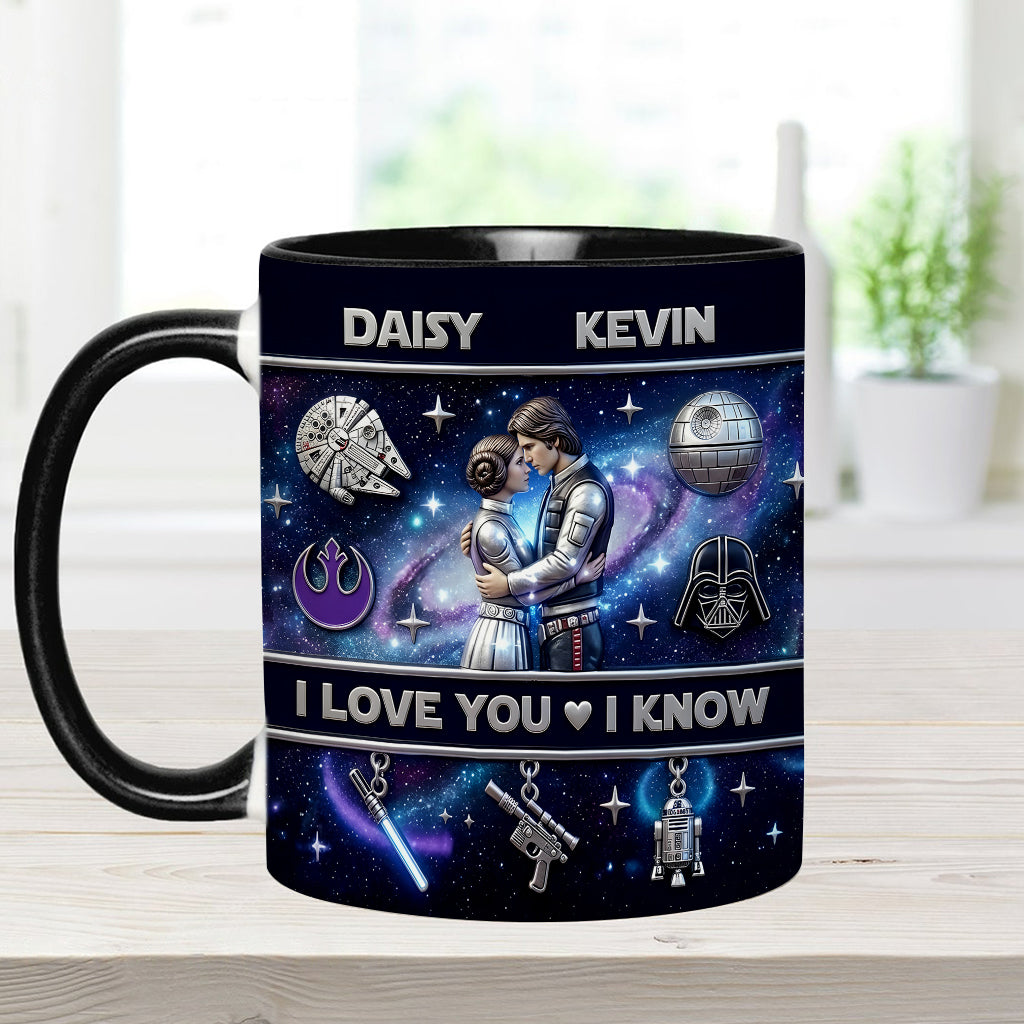 Stwa I Love You I Know - Personalized Accent Mug - Gift For Couple, Fan Movies HH01