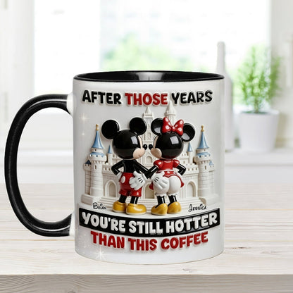 MkMo Magic Mouse You're Still Hotter Than This Coffee - Personalized Accent Mug - Gift For Couple, Fan Movies HH01