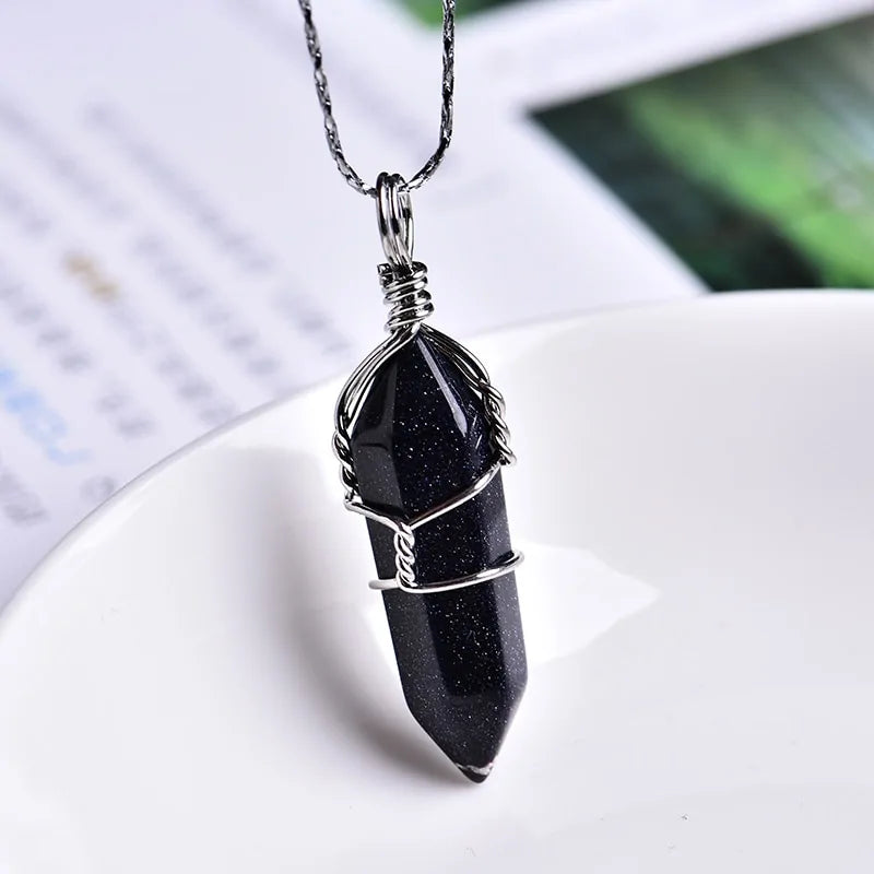 Natural Amethyst Crystal Point Pendant: Diy Jewelry Gift