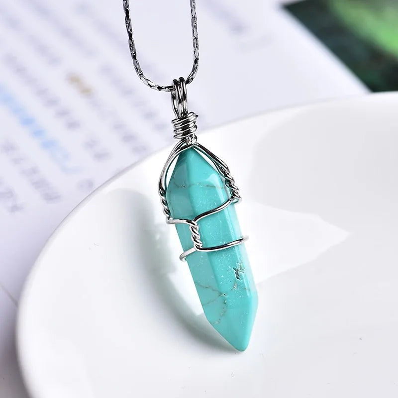 Natural Amethyst Crystal Point Pendant: Diy Jewelry Gift