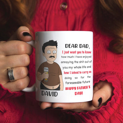 Dear Dad Happy Father's Day Personalized Mug Gift For Dad