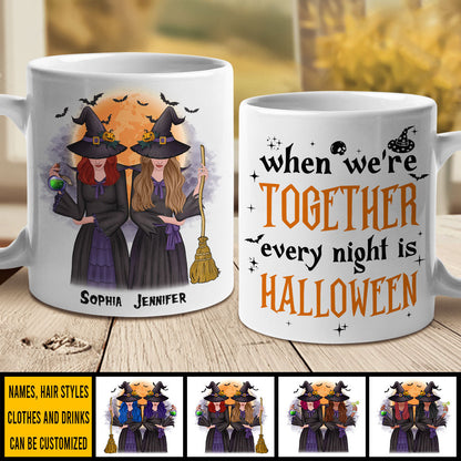 When We're Together, Every Night Is A Halloween - Personalized Mug