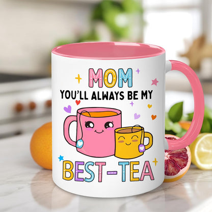 Mom Best Tea Coffee Mug Gift for Mom from Daughter Son Kids Husband, Birthday Mother's Day Christmas Gift