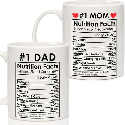 New Mom Dad Coffee Mug for New Parents Couple, Pregnancy Announcement Gift for Expecting Mom and Dad, First Time Parents Gift, Baby Reveal Gift
