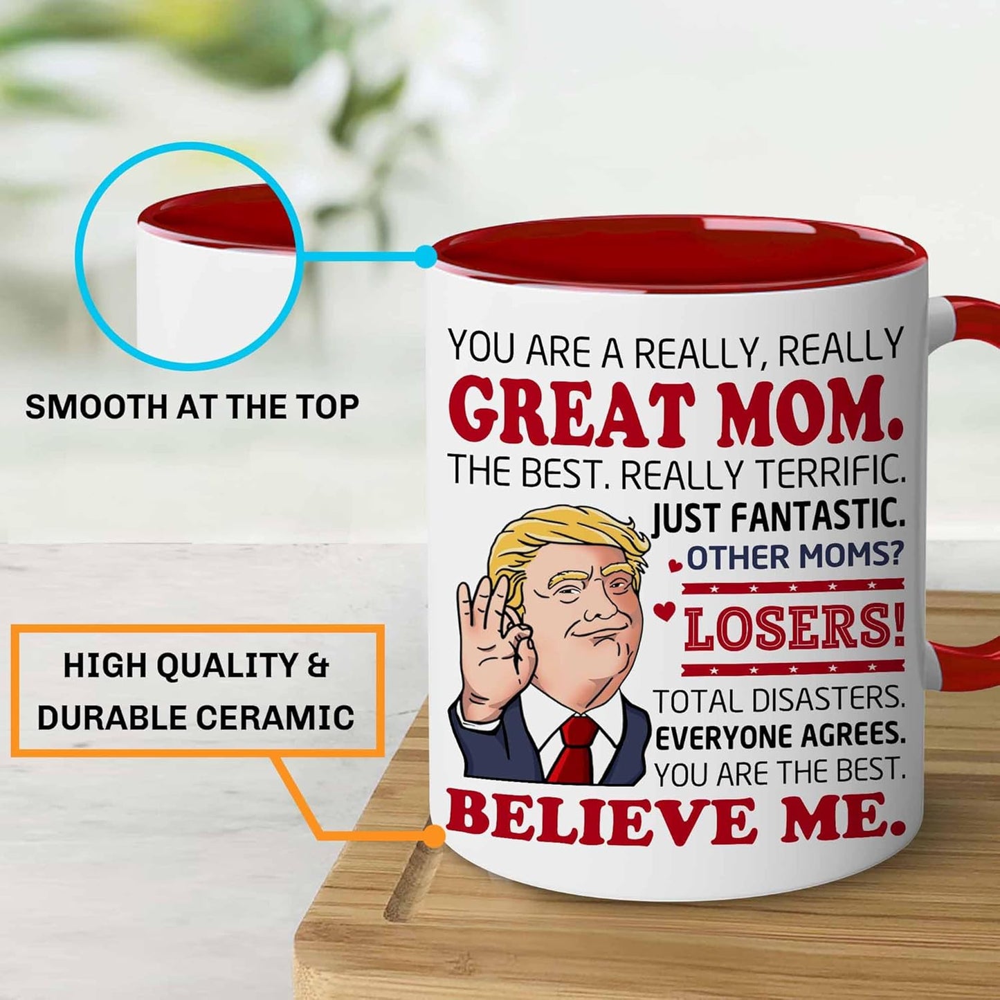 Best Mom Ever Coffee Mug for Mother Mommy Mama Appreciation Gift, Gift for Mom from Daughter Son Kids Husband, Birthday Mothers Day Christmas Gift