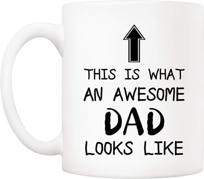This Is What an Awesome Dad Looks Like Coffee Mug Funny Gift for Dad from Daughter Son Kids